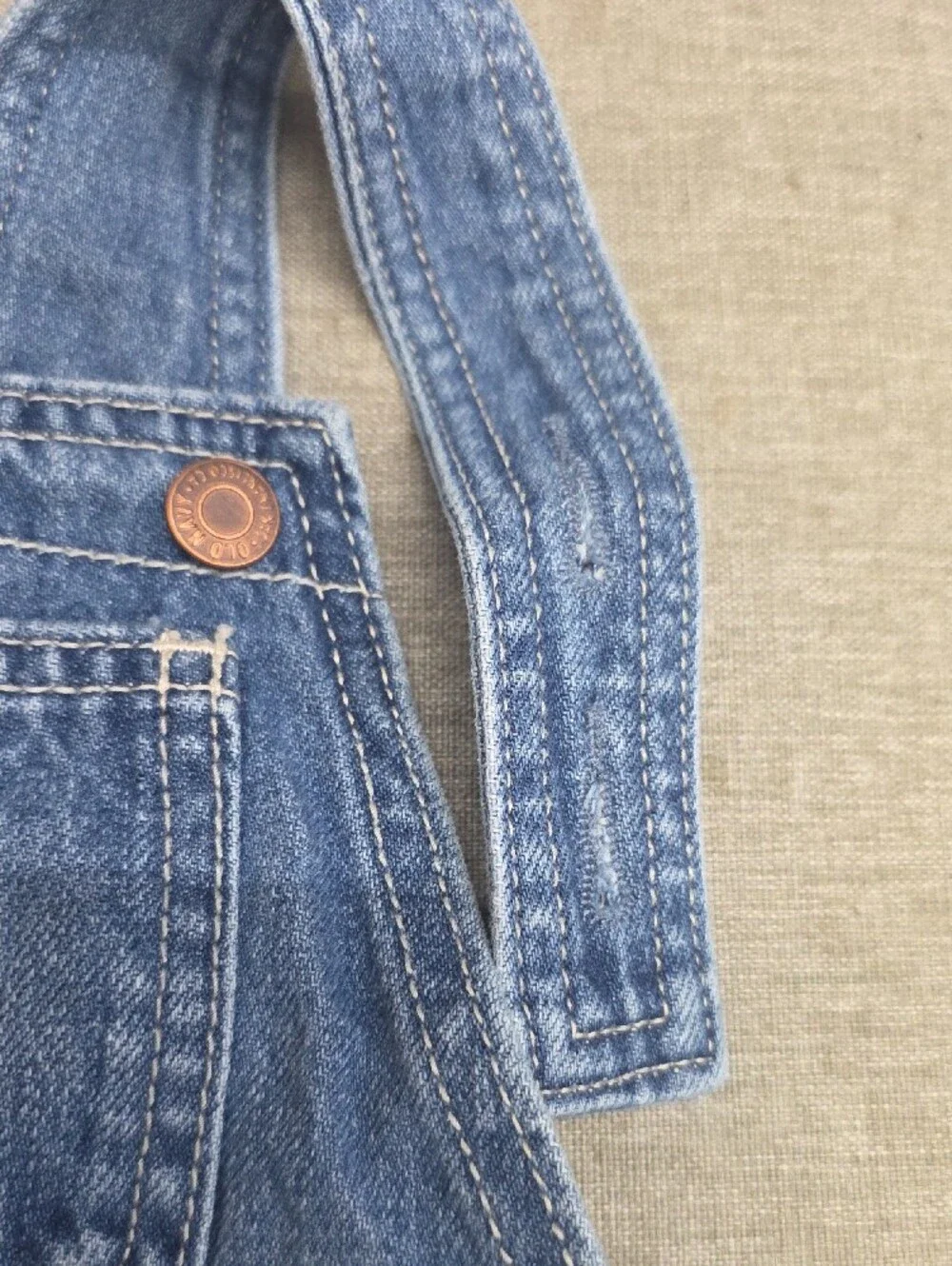 Old Navy Blue Denim Short Overalls for Kids